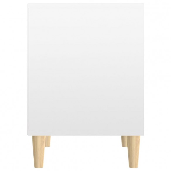 Tables de chevet 2 pcs Blanc brillant 40x35x50 cm