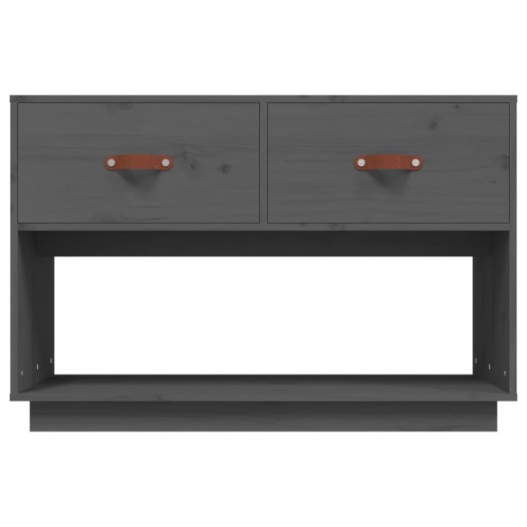 Meuble TV Gris 90x40x60 cm Bois de pin massif