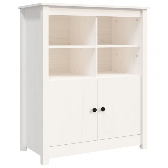 Buffet Blanc 83x41,5x100 cm Bois massif de pin