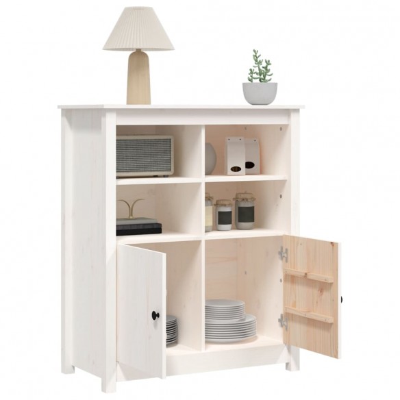 Buffet Blanc 83x41,5x100 cm Bois massif de pin