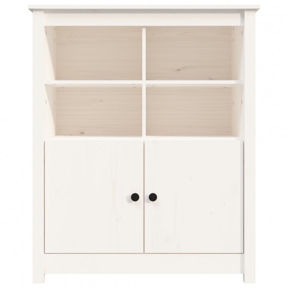 Buffet Blanc 83x41,5x100 cm Bois massif de pin