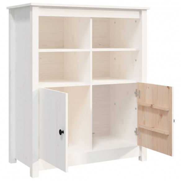 Buffet Blanc 83x41,5x100 cm Bois massif de pin