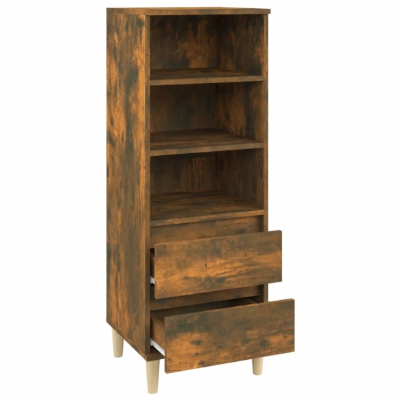 Buffet haut Chêne fumé 40x36x110 cm Bois d'ingénierie