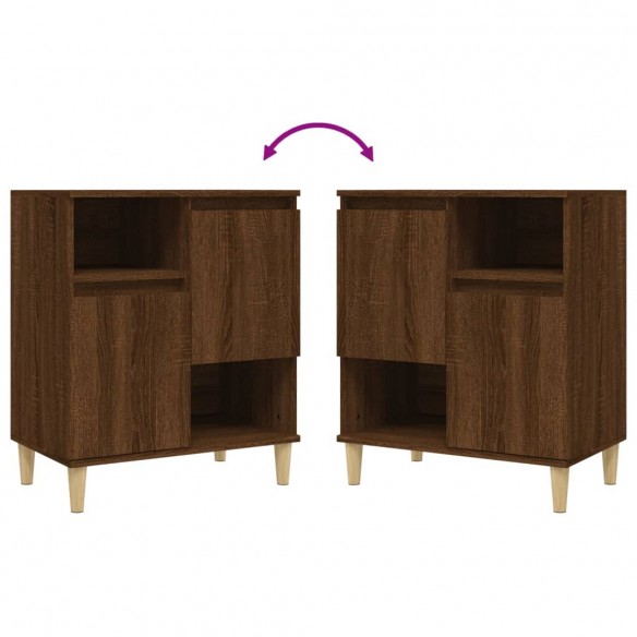 Buffet Chêne marron 60x35x70 cm Bois d'ingénierie