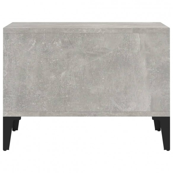 Table basse Gris béton 60x50x36,5 cm Bois d'ingénierie