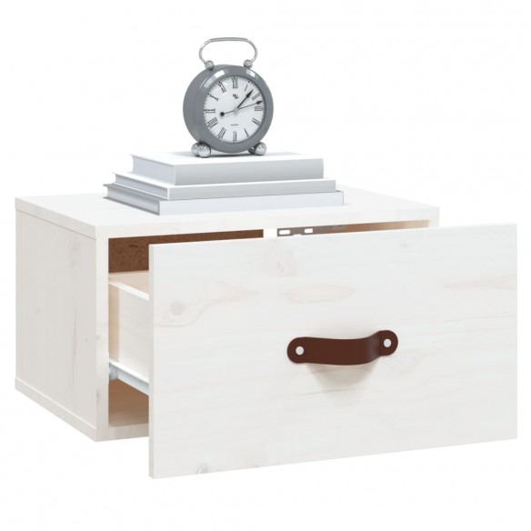 Table de chevet murale Blanc 40x29,5x22 cm