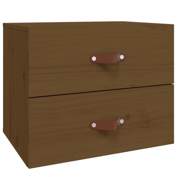 Tables de chevet murales 2 pcs Marron miel 50x36x40 cm