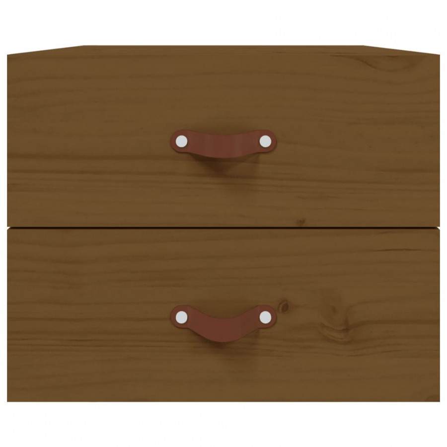 Tables de chevet murales 2 pcs Marron miel 50x36x40 cm