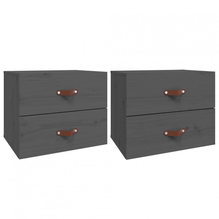 Tables de chevet murales 2 pcs Gris 50x36x40 cm