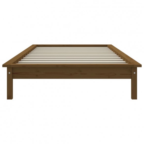 Cadre de lit Marron miel 100x200 cm Bois de pin massif