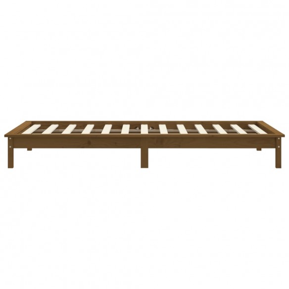 Cadre de lit Marron miel 100x200 cm Bois de pin massif