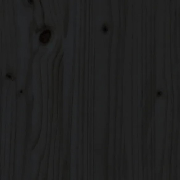 Lit de jour noir bois de pin massif 90x200 cm