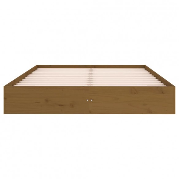 Cadre de lit Marron miel Bois massif 120x200 cm