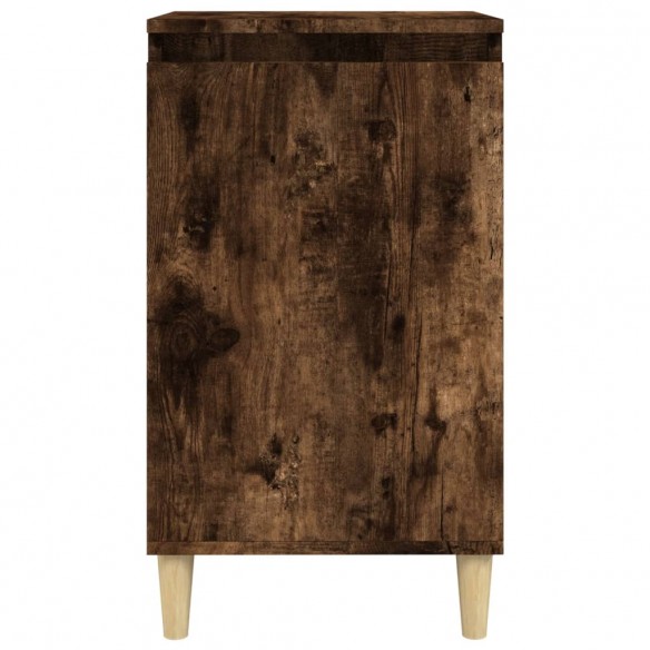 Table de chevet chêne fumé 40x35x70 cm bois d'ingénierie