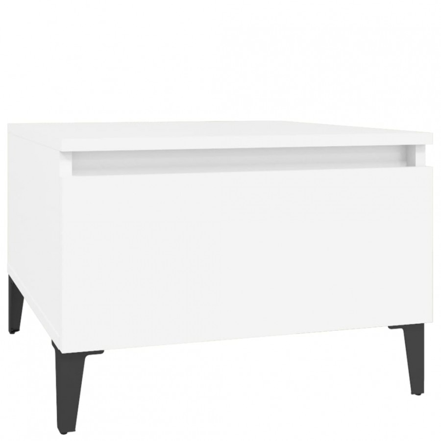Table d'appoint Blanc 50x46x35 cm 