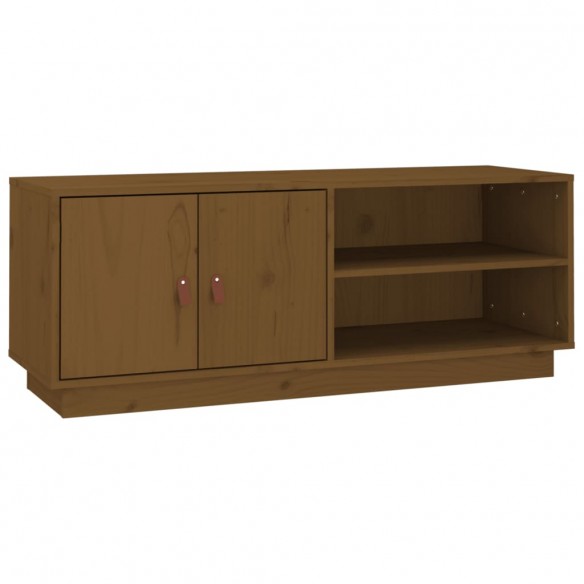 Meuble TV Marron miel 105x34x40 cm Bois de pin massif