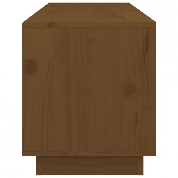 Meuble TV Marron miel 105x34x40 cm Bois de pin massif