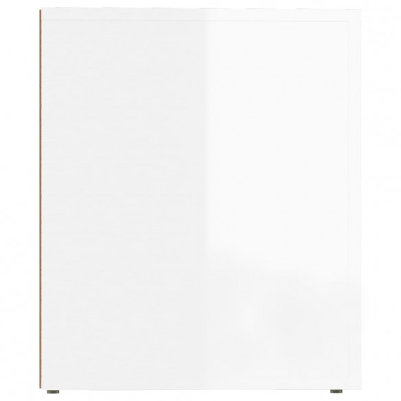 Tables de chevet 2 pcs Blanc brillant 50x39x47 cm