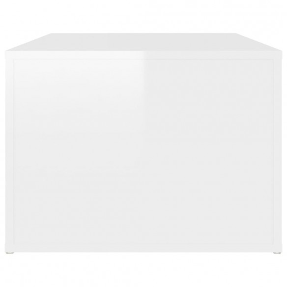 Table basse Blanc brillant 100x50x36 cm Bois d'ingénierie