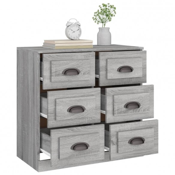 Buffet sonoma gris 70x35,5x67,5 cm bois d'ingénierie