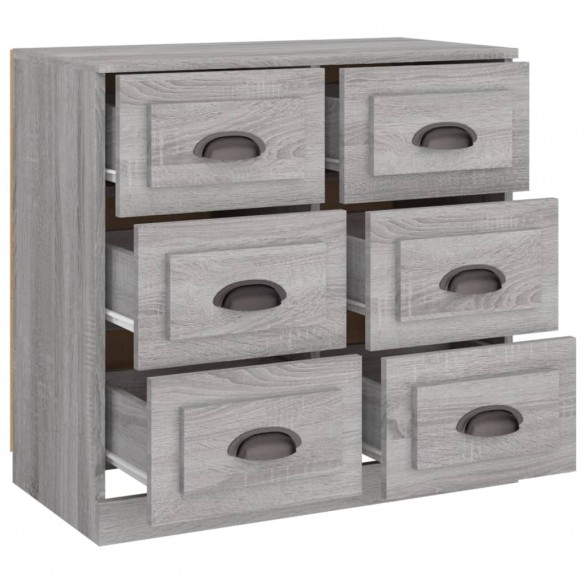 Buffet sonoma gris 70x35,5x67,5 cm bois d'ingénierie