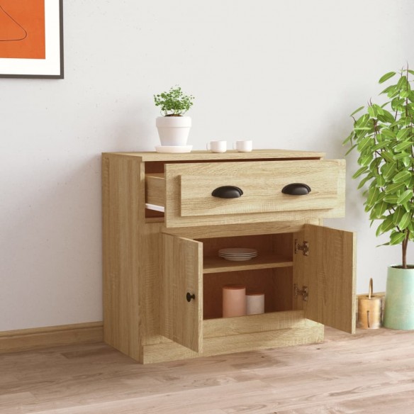 Buffet chêne sonoma 70x35,5x67,5 cm bois d'ingénierie