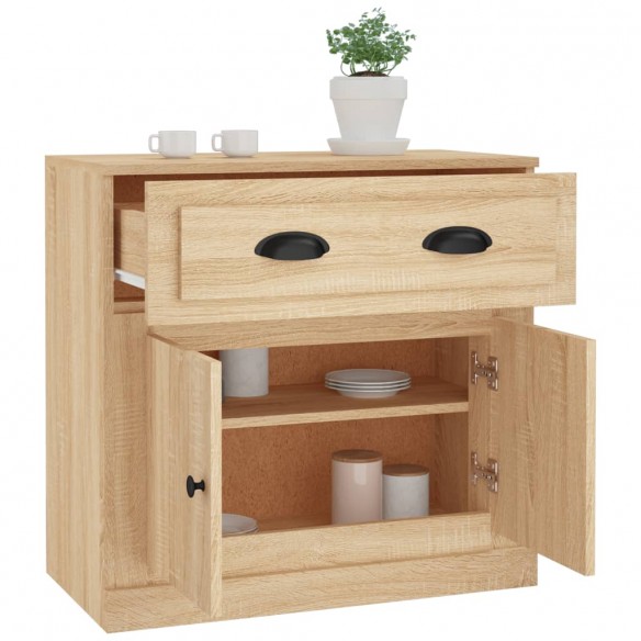 Buffet chêne sonoma 70x35,5x67,5 cm bois d'ingénierie