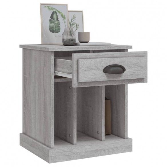 Table de chevet sonoma gris 43x36x50 cm