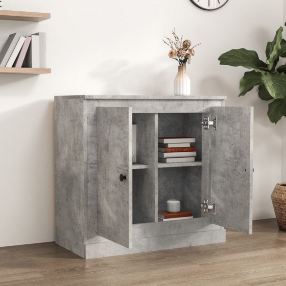 Buffet gris béton 70x35,5x67,5 cm bois d'ingénierie