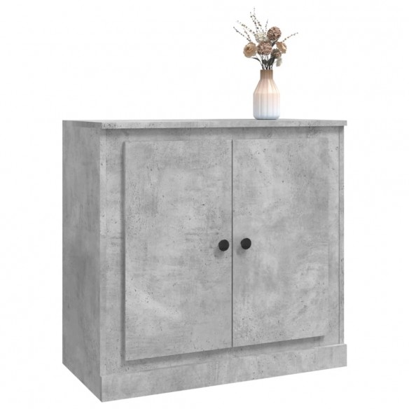 Buffet gris béton 70x35,5x67,5 cm bois d'ingénierie