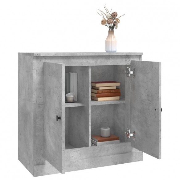 Buffet gris béton 70x35,5x67,5 cm bois d'ingénierie