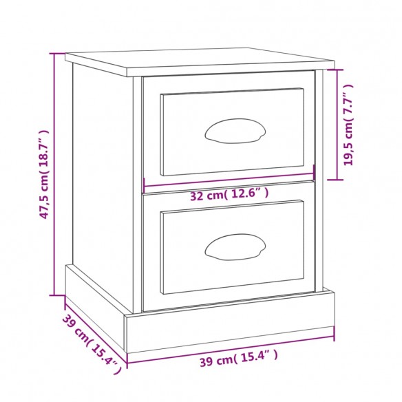 Table de chevet blanc brillant 39x39x47,5 cm Bois d’ingénierie