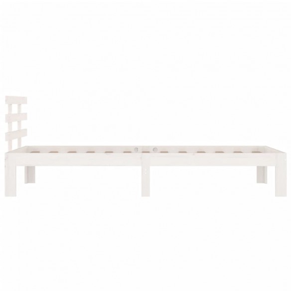 Cadre de lit Blanc Bois massif 100x200 cm