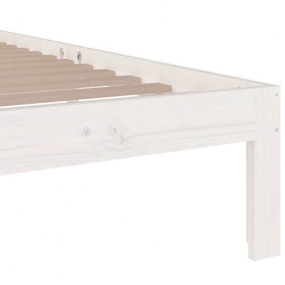 Cadre de lit Blanc Bois massif 100x200 cm