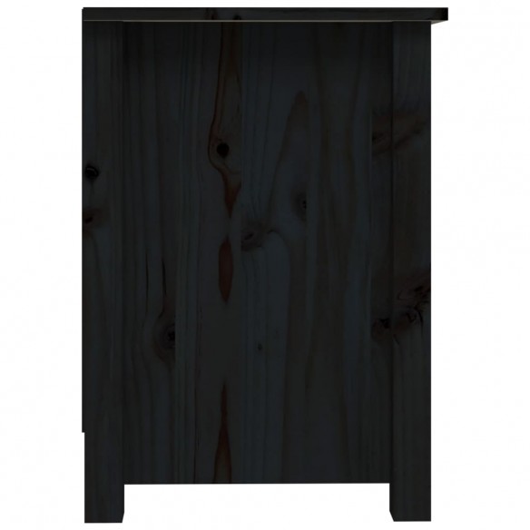 Meuble TV Noir 103x36,5x52 cm Bois de pin massif