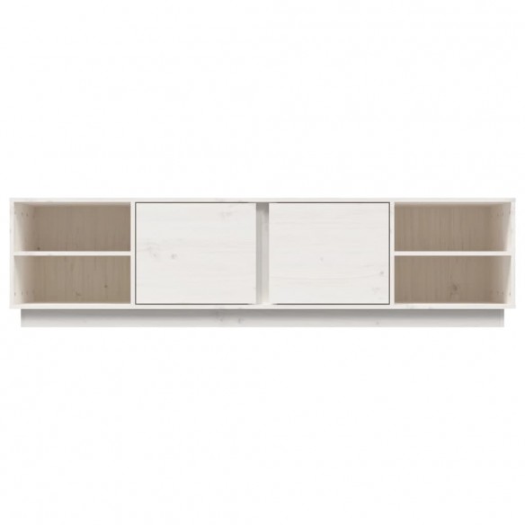 Meuble TV Blanc 156x40x40 cm Bois de pin massif