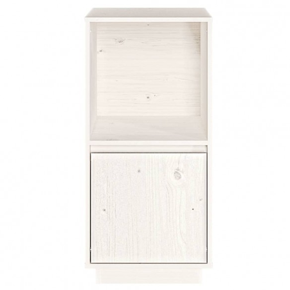 Buffet Blanc 38x35x80 cm Bois massif de pin