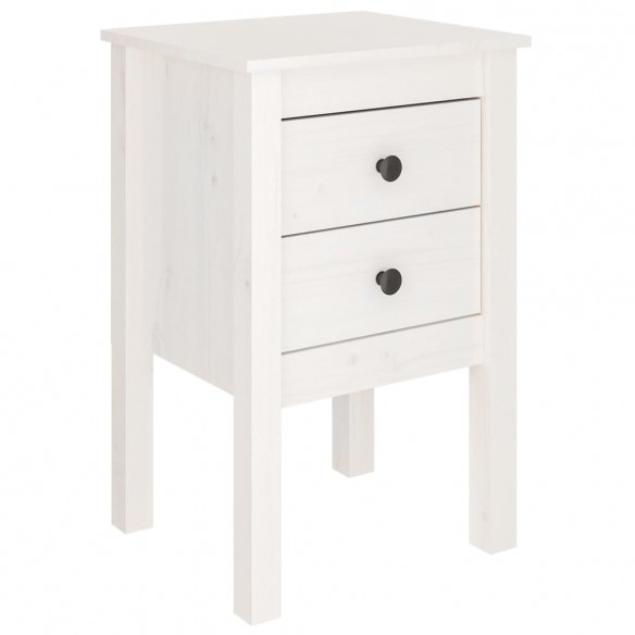 Tables de chevet 2 pcs Blanc 40x35x61,5 cm Bois de pin massif