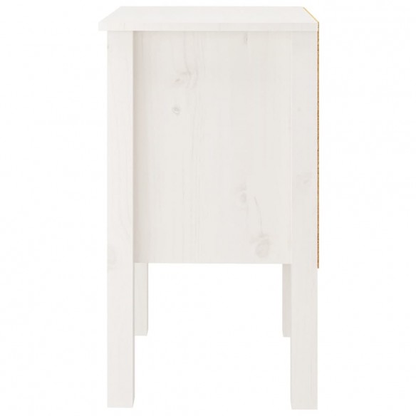 Tables de chevet 2 pcs Blanc 40x35x61,5 cm Bois de pin massif