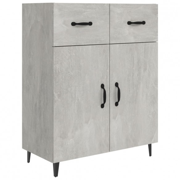 Buffet gris béton 69,5x34x90 cm bois d'ingénierie