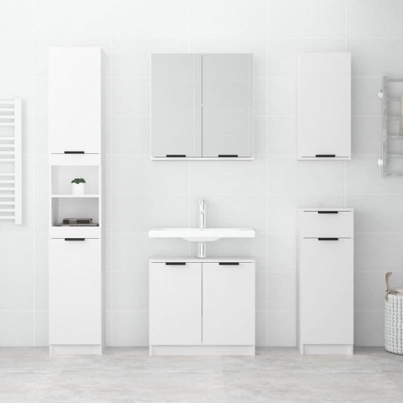 Armoire salle de bain Blanc 64,5x33,5x59 cm Bois d'ingénierie