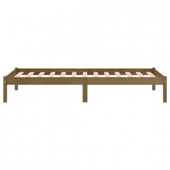 Cadre de lit Marron miel Bois massif 75x190 cm Petit simple