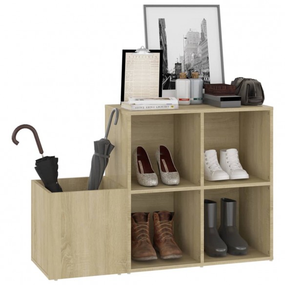 Armoire à chaussures Chêne Sonoma 105x35,5x70 cm Aggloméré