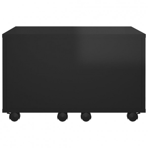 Table basse Noir brillant 60x60x38 cm Aggloméré
