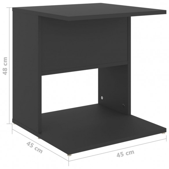 Table d'appoint Gris 45x45x48 cm Aggloméré