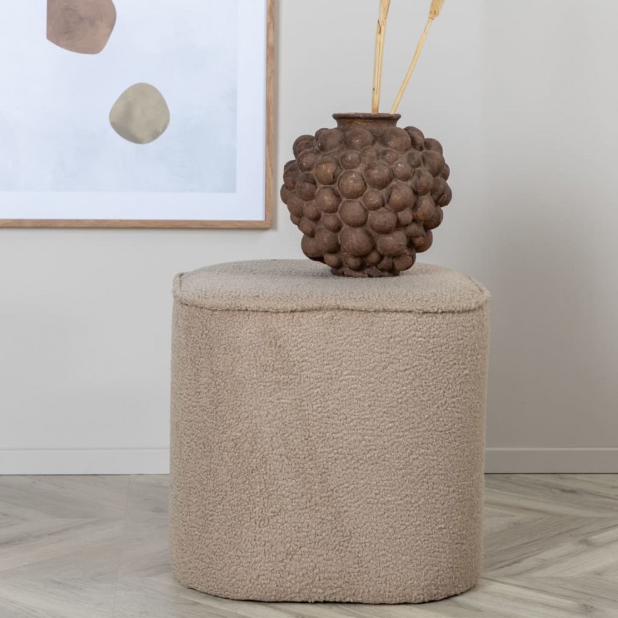 Venture Home Pouf Piff 44x44x41 cm Teddy Beige