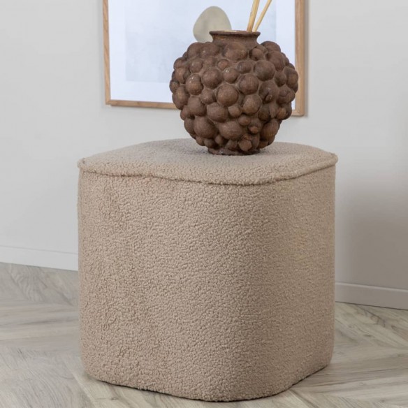 Venture Home Pouf Piff 44x44x41 cm Teddy Beige