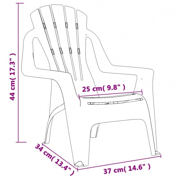 Chaises de jardin pour enfants lot de 2 orange 37x34x44 cm PP