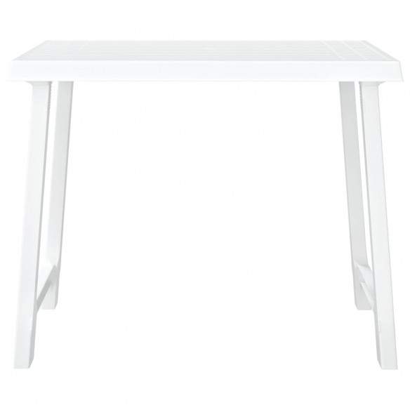 Table de camping blanc 79x56x64 cm PP aspect de bois