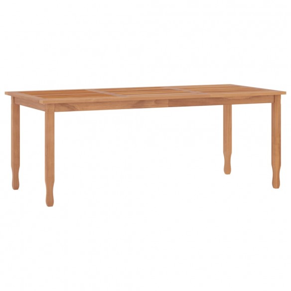 Table à dîner de jardin 200x90x75 cm bois massif de teck